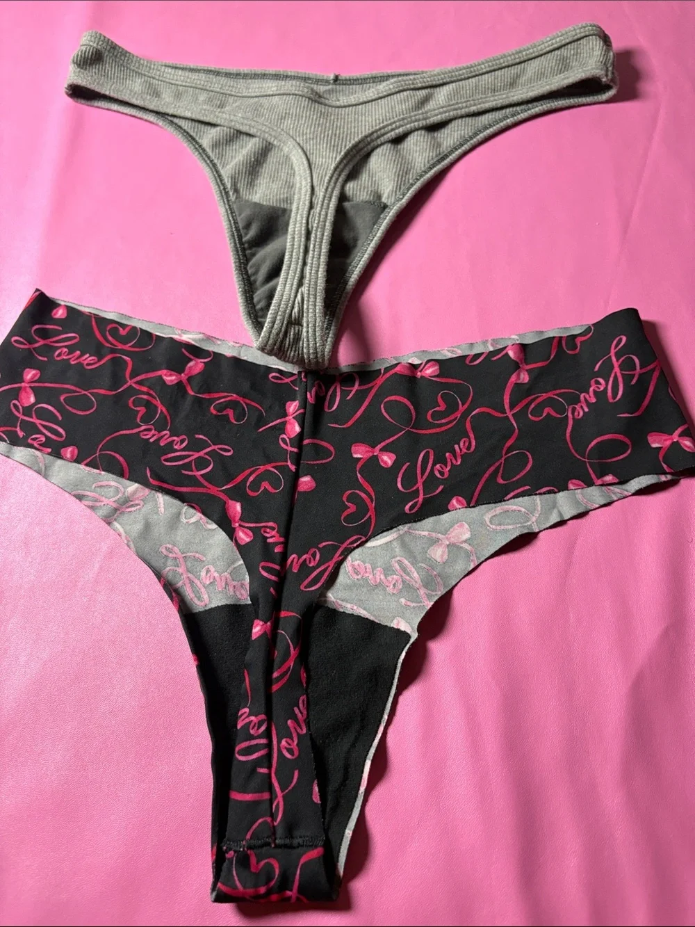 Victoria's Secret Mixed Pack: Black, Gray, Pink & Burgundy Panties